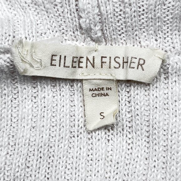 Eileen Fisher Linen Ribbed Knit Shawl V-Neck Pullover Sweater Vest Size S - Picture 8 of 10